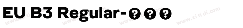 EU B3 Regular字体转换